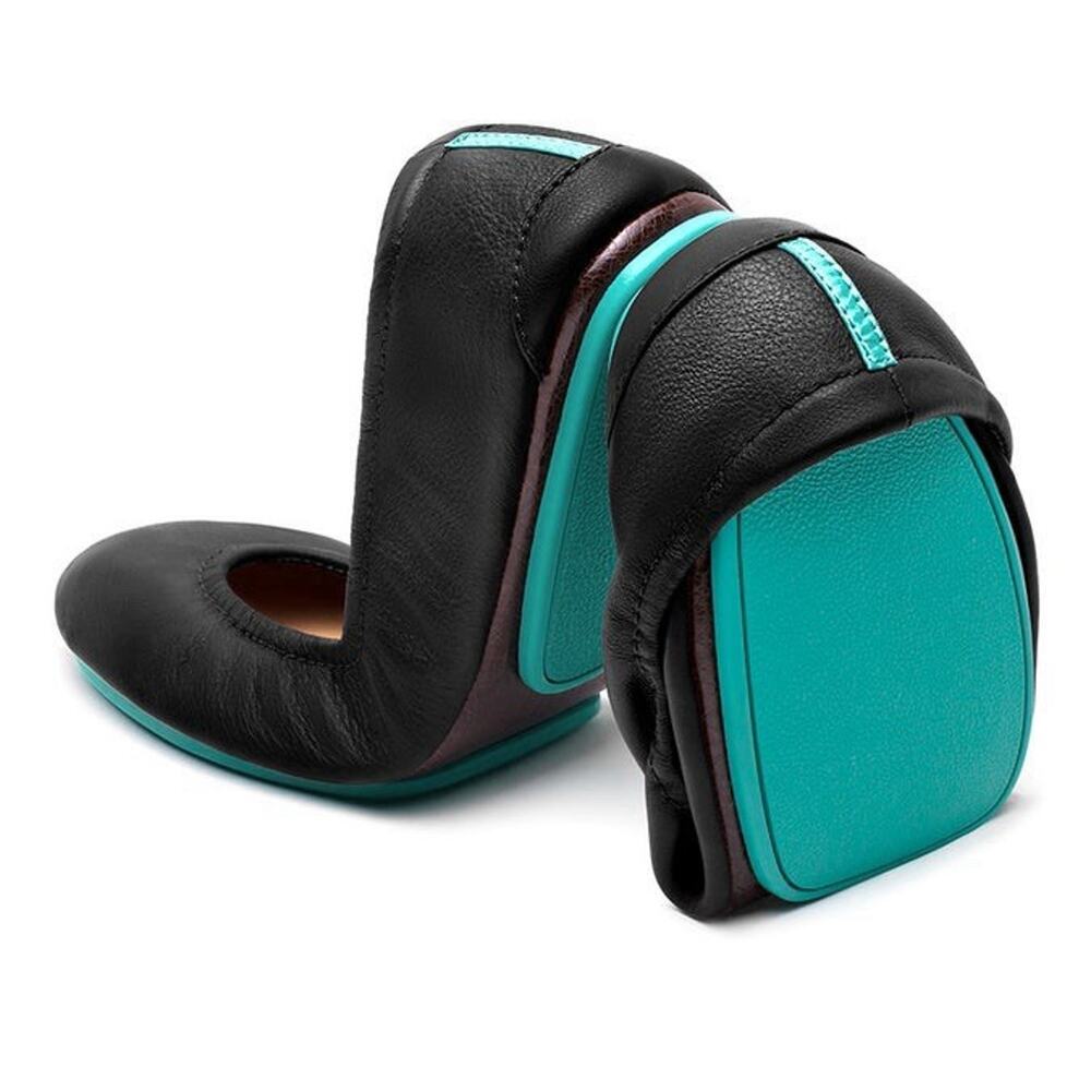 TIEKS By Gavrieli Classic Matte Black Leather Ballet Flats Size 7 MSRP $210